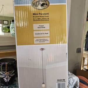 Hampton Bay Mini Pendant Light with Frosted Glass Shade